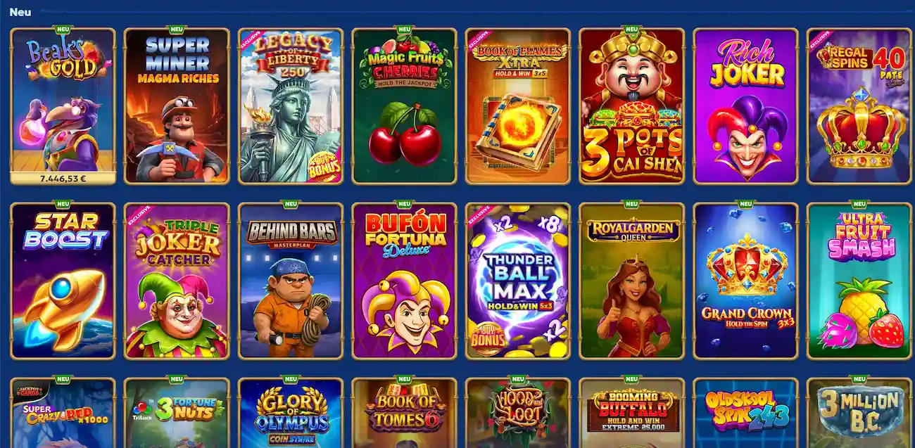 Neue Spielautomaten im Slot-Katalog von Pandido Casino